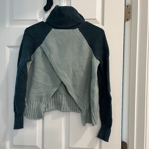 Madewell *Eastbrook* Colorblock Turtleneck | Cross-Back | XXS Cotton-Merino Yarn - Picture 4 of 13